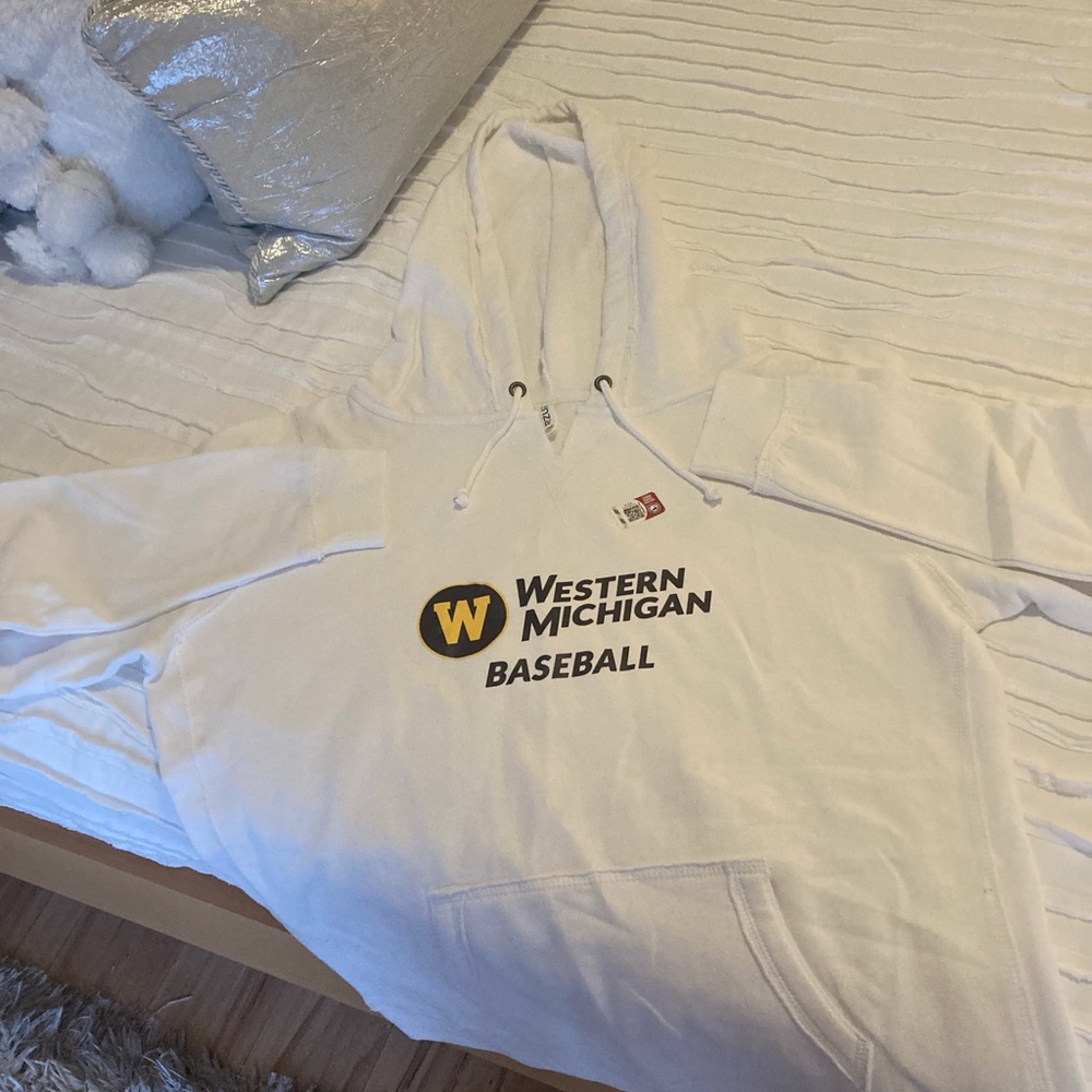 Baseball White Hoodie
